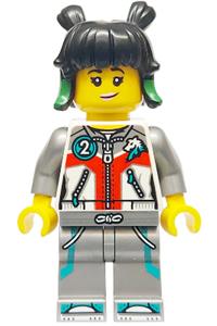 Mei Minifigure - Mei with flat silver legs, wearing a white jacket - mk161