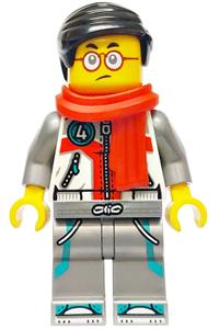 Mr. Tang Minifigure - Mr. Tang wearing a white jacket and has flat silver legs - mk162