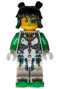 Mei in Dragon Armor Suit Minifigure - Mei wearing dragon armor suit with bright green roller skates - mk165