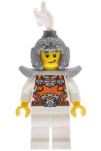 Celestial Warrior Minifigure - Celestial Warrior with a flat silver helmet - mk175