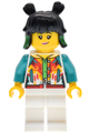 Mei wearing a white jacket with buttons and white legs - mk176