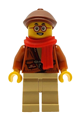 Mr. Tang wearing a dark orange jacket and a reddish brown flat cap - mk179