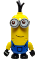 Minion Kevin in blue overalls with eyes looking sideways - mnn016