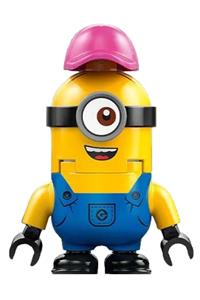 Minion Mel Minifigure - Minion Mel with a dark pink cap - mnn024