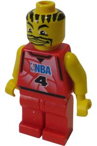 NBA player, Number 4 with Red Non-Spring Legs nba044a