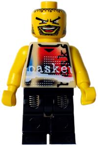 Basketball Street Player Minifigure - Street basketball player with a tan torso and black legs - nba049