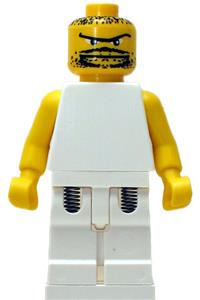 NBA Player 2 Minifigure - NBA player with white torso and white legs, number 2 - nba051
