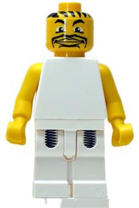 NBA Player 5 Minifigure - Minifigure of an NBA player wearing white torso and legs with the number 5 - nba054