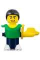 McDonald's sports basketball player with a green torso and dark blue base without stickers - nba058