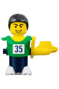 McDonald's Sports Basketball Player - McDonald's sports basketball player with a green torso, dark blue base, and stickers - nba058s