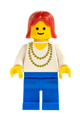 Necklace Gold - Blue Legs, Red Female Hair - ncklc010