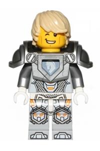 Lance Minifigure - Minifigure Lance with hair wearing flat silver armor - nex037
