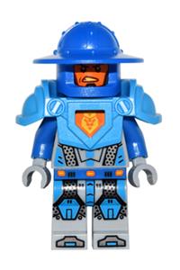 Nexo Knight Soldier Minifigure - Nexo Knight soldier with dark azure armor and a blue helmet with a broad brim - nex038