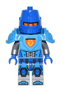 Nexo Knight Soldier Minifigure - Soldier with dark azure armor, wearing a blue helmet with an eye slit and blue hands - nex039