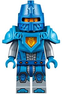 Nexo Knight Soldier with dark azure armor, blue helmet with eye slit and dark azure hands nex039b