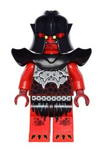 Crust Smasher Minifigure - Crust Smasher with torso featuring scaled armor - nex043