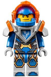 Clay Minifigure - Clay wearing Trans-Neon Orange Armor - nex073