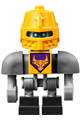 Axl Bot with dark bluish gray shoulders and yellow helmet - nex094