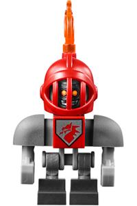 Macy Bot with dark bluish gray shoulders and red helmet nex105