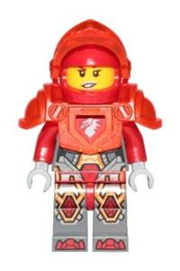 Macy Minifigure - Macy with trans neon orange armor and visor - nex119