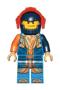 Clay Minifigure - Clay with trans-orange visor - nex134