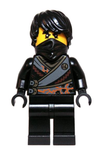 LEGO Ninjago Jay Rebooted minifigure with two golden swords and techno  blade.