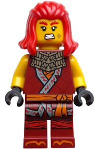 Wyldfyre Minifigure - Wyldfyre wearing a dark red tunic - njo0923