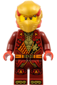 Kai from Dragons Rising wearing a tunic with shoulder armor and a red and pearl gold head wrap - njo0925
