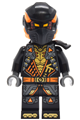 Cole from Dragons Rising wearing a tunic with shoulder armor, a head wrap, and a scabbard - njo0936