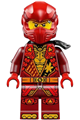 Kai from Dragons Rising wearing a tunic with shoulder armor, dark red and red head wrap, and a scabbard - njo0961