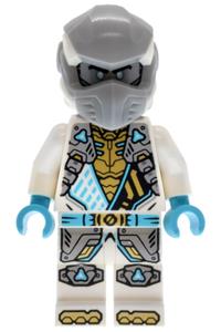Zane Dragons Rising Minifigure - Zane from Dragons Rising wearing a tunic with shoulder armor and a head wrap - njo0965