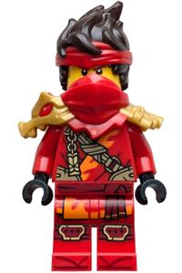 Kai Dragons Rising Minifigure - Kai from Dragons Rising wearing a tunic with strap and charm, and dragon shoulder armor - njo0967