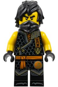 Cole Dragons Rising Minifigure - Cole from Dragons Rising wearing tournament armor and a black bandana - njo0985