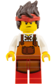 Kai the blacksmith wearing a dark orange apron - njo1008