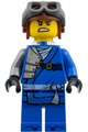 Jay ZX Legacy Update minifigure wearing an aviator cap with a neck bracket - njo1017