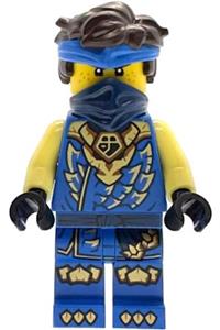 Jay Dragons Rising Minifigure - Jay from Dragons Rising wearing a tunic with a dragon head and hair - njo1049