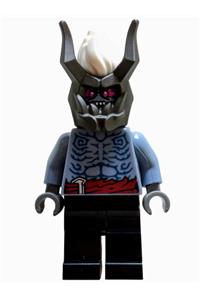Oni Warrior Minifigure - Oni Warrior with a sand blue torso and black legs - njo1082