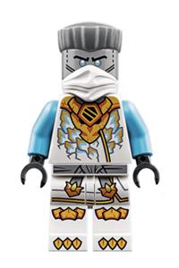 Zane Dragons Rising Minifigure - Zane from Dragons Rising wearing a tunic with a dragon head and no armor - njo1088