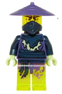 Ghost Warrior Cowler Minifigure - Cowler Ghost Warrior with a scabbard - njo156