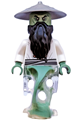 Master Yang wearing a neck bracket and with a modified tile - njo259