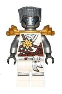 Zane Honor Robe Minifigure - Zane (Honor Robe) from Day of the Departed with hair and pearl gold shoulder armor - njo306