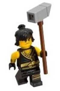 Cole Minifigure - Cole from The LEGO Ninjago Movie with arms with cuffs and hair - njo323