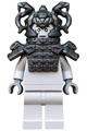 Statue of a temple guardian depicting a stone snake - njo324