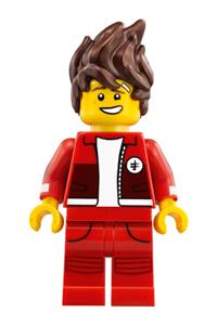 Kai - The LEGO Ninjago Movie, Hair, Red Legs and Jacket, Bandage on Forehead njo327