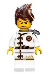Kai Minifigure - Kai wearing a white Wu-Cru training gi - njo346
