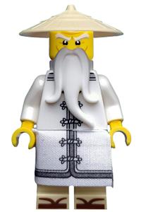 Sensei Wu - The LEGO Ninjago Movie, White Robe, Zori Sandals, Raised Eyebrows njo354