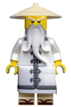 Sensei Wu - The LEGO Ninjago Movie, white robe, zori sandals, raised eyebrows - njo354