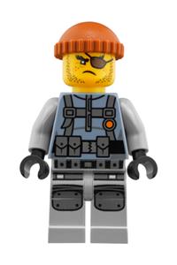 Shark Army Thug Minifigure - Shark Army Thug with large knee plates - njo356