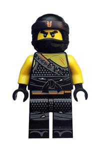 Cole Minifigure - Hunted Cole with an orange Asian symbol on the bandana - njo460