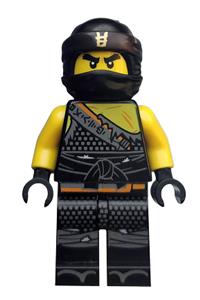 Cole Minifigure - Hunted Cole with a gold Asian symbol on bandana - njo472